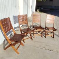 sedie da giardino in legno pieghevoli