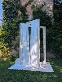 mobile (struttura) in legno bianco per matrimonio