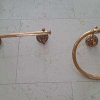 Porta salviette e porta asciugamano in puro ottone
