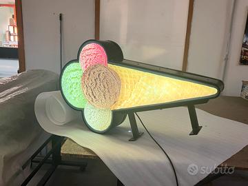 Cartello gelato luminoso