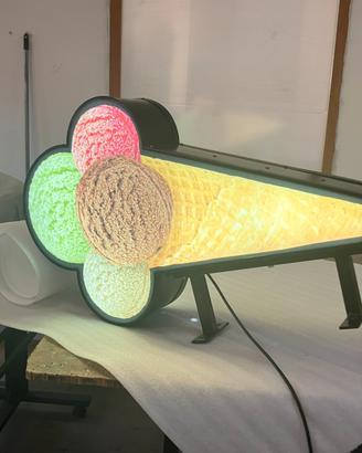 Cartello gelato luminoso