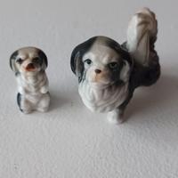 Due cagnolini pechinesi di ceramica anni '60