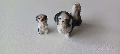 Due cagnolini pechinesi di ceramica anni '60
