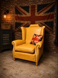 Poltrona Chester Chesterfield in cuoio inglese uk