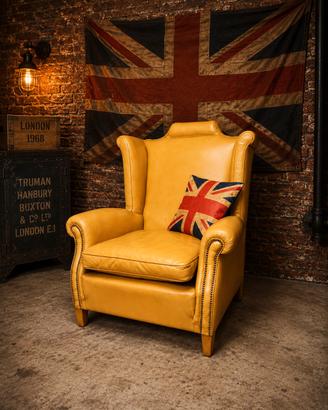 Poltrona Chester Chesterfield in cuoio inglese uk