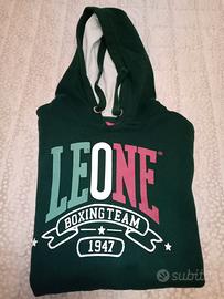 Felpa sportiva rara LEONE boxe verde bottiglia XL