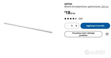 Binario sospensione Metod Ikea