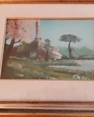 QUADRO PAESAGGIO LACUSTRE E QUADRO CRESPO