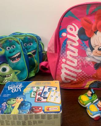 Set giochi e zaini Disney
