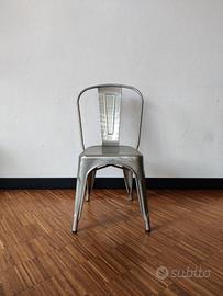 6 sedie acciaio stile Tolix modello A