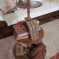 Tavolinetto a tre piani ciliegio ottocento