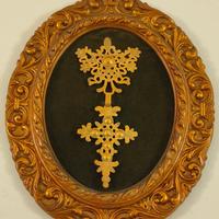 Antica CROCE ETIOPE placcata oro
