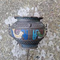 Antico Vaso/Incensiere Orientale in Bronzo