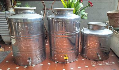 Contenitori acciaio inox per olio