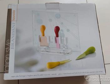 Ceppo/tagliereplexiglass4coltelliformaggi Brandani