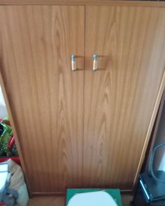 Mobile in legno con 2 sportelli appendi roba