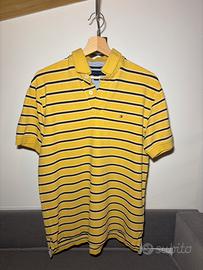 Polo Tommy Hilfiger Cotone a Strisce gialle e nere