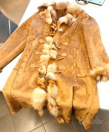 Tosca Blu, montine scamosciato  con volpe 44/L