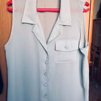 Camicetta Suolila Seta e Viscosa Turchese