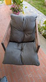 Set salotto da giardino divano poltrone tavolo