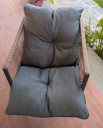 Set salotto da giardino divano poltrone tavolo