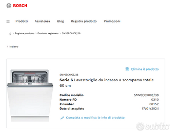 Lavastovoglie in garanzia al 16.1.2027