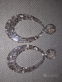 Orecchini effetto pietra con clips