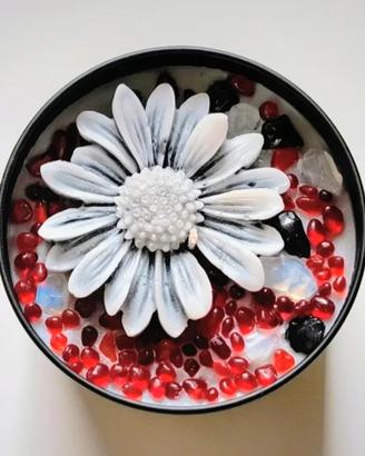 Candela Amore Eterno con Granato, Opale e Ossidian