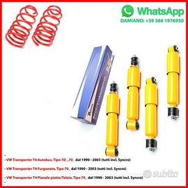 4 Ammortizzatori Molle Ribassate VW TRANSPORTER T4