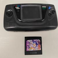 sega game gear con gioco Sonic chaos