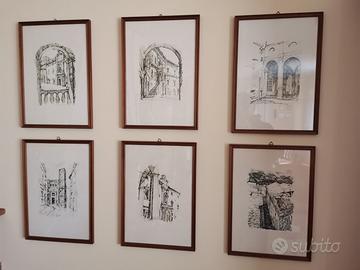 Set da 10 quadri su Fermo di Interlenghi