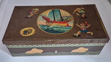 scatola latta vintage d'epoca Braj Lambrate
