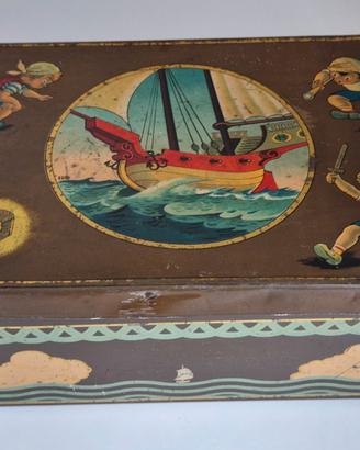 scatola latta vintage d'epoca Braj Lambrate