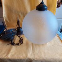 LAMPADARIO sfera satinata, manca attacco lampadina