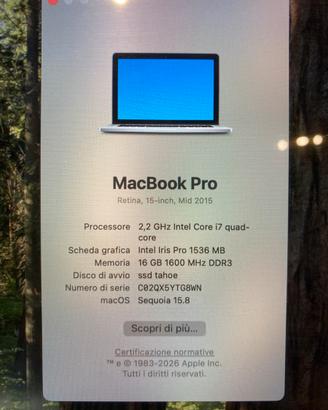 Macbook pro 15”