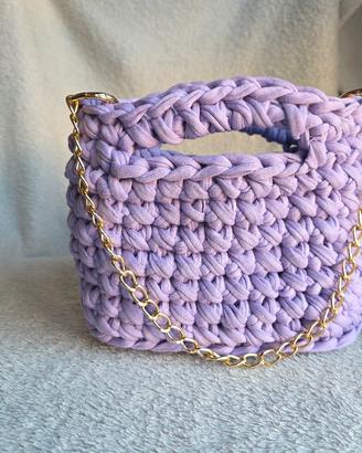Borsa Lilla Crochet uncinetto- Mini Bag