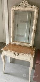 Console e specchio Shabby Chic legno massello