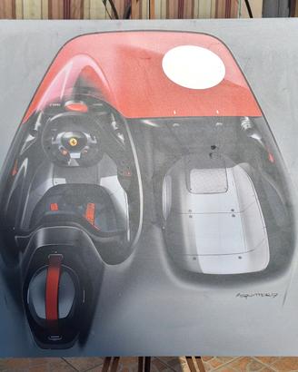 PANNELLO ALLUMINIO FERRARI MONZA SP1 ABITACOLO