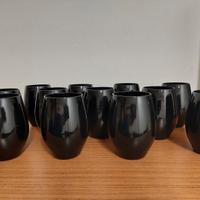 Set di bicchieri vetro nero