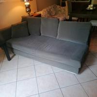 divano letto singolo 3 posti velluto sfoderabile