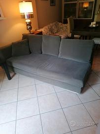 divano letto singolo 3 posti velluto sfoderabile