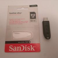 CHIAVETTA USB DA 512 GIGA, MARCA SANDISK, USB 3.0