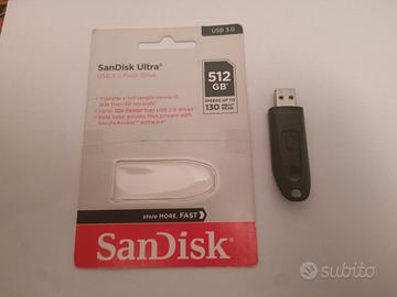 CHIAVETTA USB DA 512 GIGA, MARCA SANDISK, USB 3.0