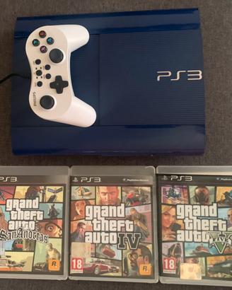 PlayStation 3 SUPERSLIM  BLU - gta S.Andreas/IV/V