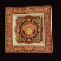 VERSACE Medusa Red Rosenthal COPPA QUADRATA PIANA