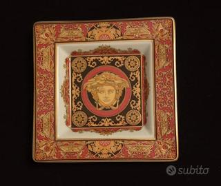 VERSACE Medusa Red Rosenthal COPPA QUADRATA PIANA