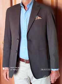 Borromeo blazer estivo cotone marrone tg 50