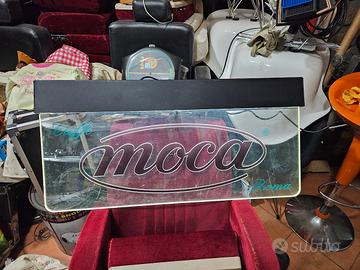 INSEGNA LUMINOSA CAFFE' MOCA ROMA VINTAGE INDUSTRI