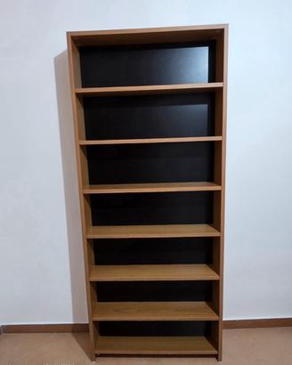 Libreria legno rovere nero con 7 ripiani scaffali