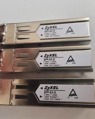 3x ZyXEL SFP-SX-D SFP Mini-Gbic -Transceiver-Modul